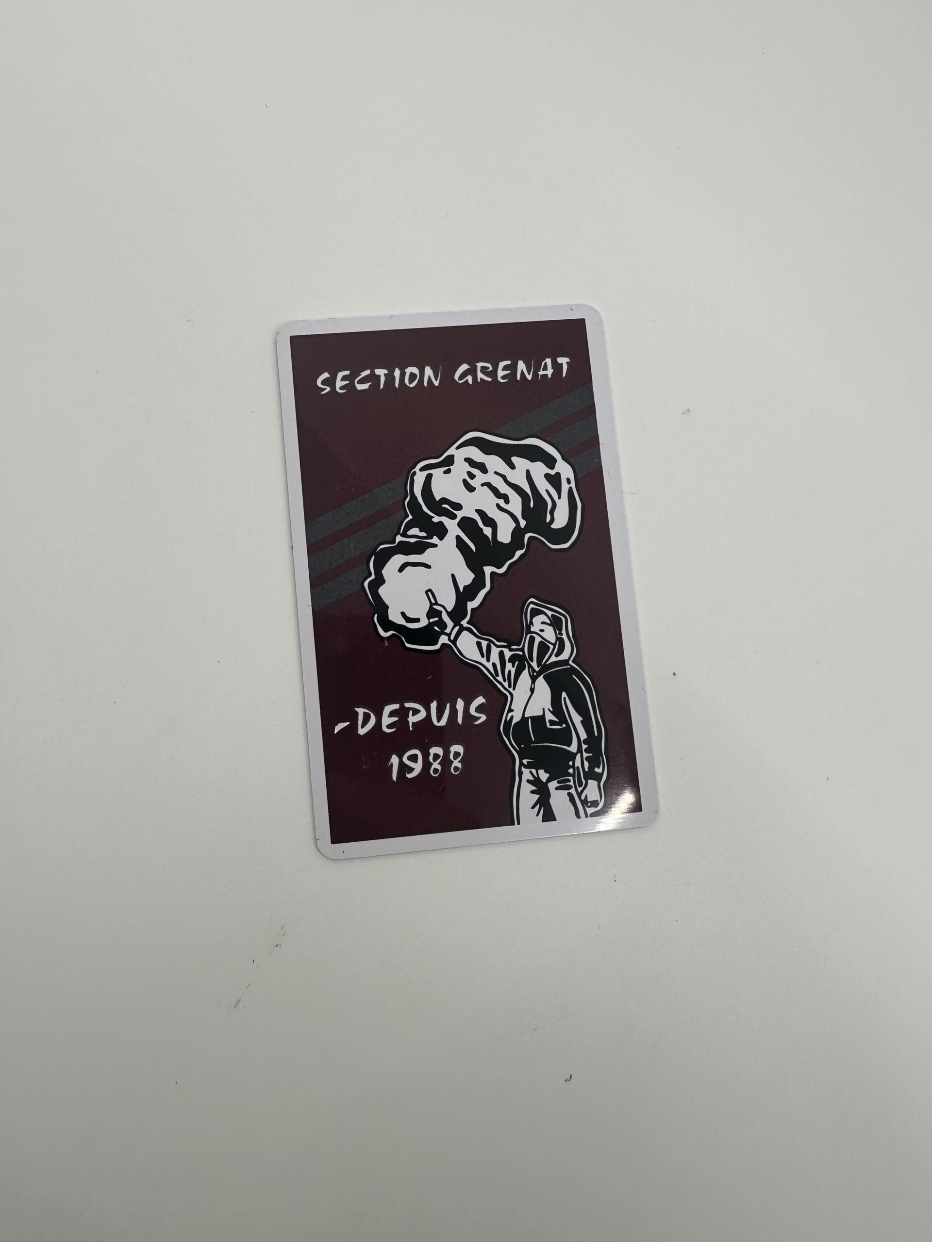 Carte de membre section grenat 