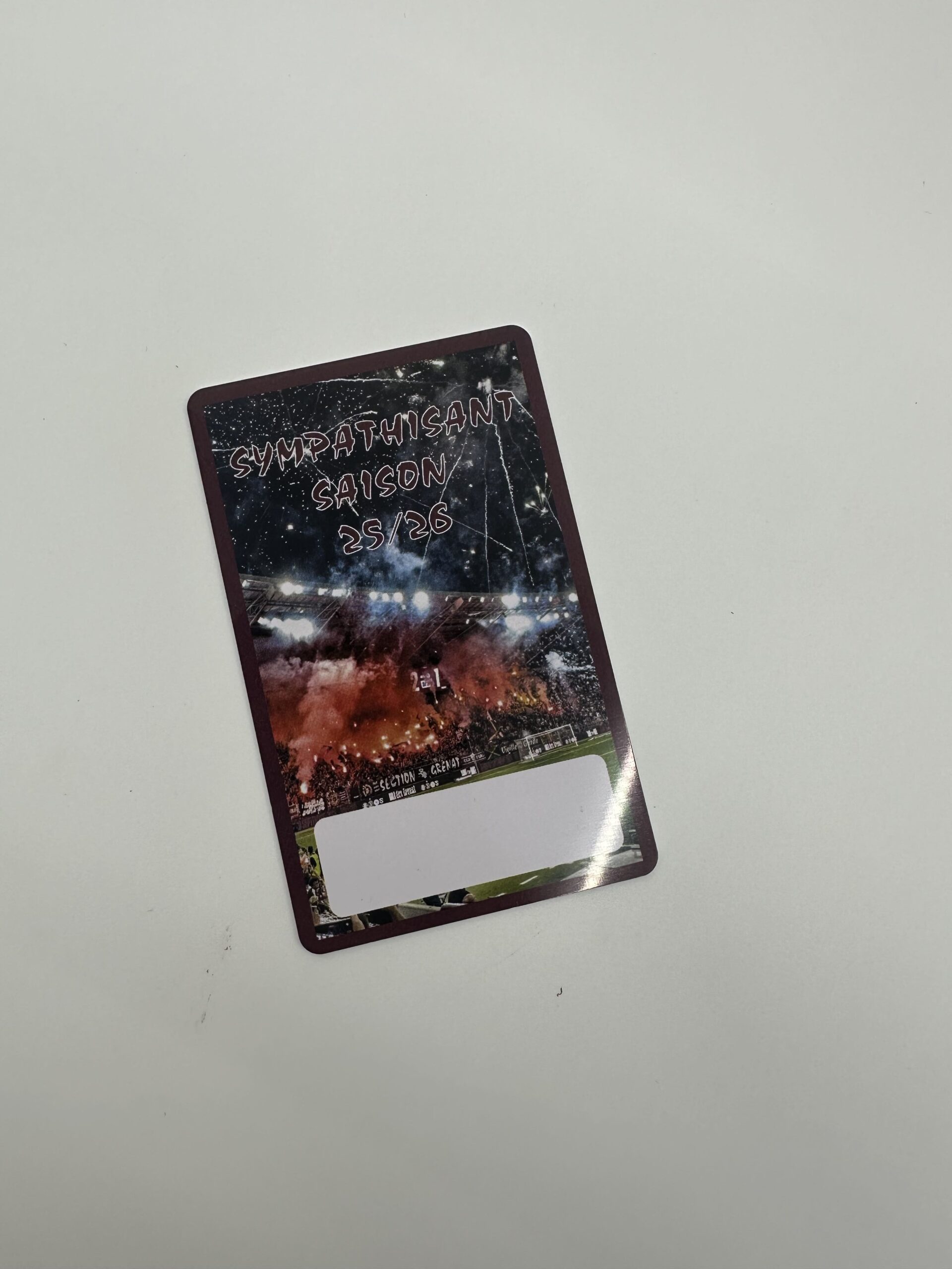 Carte de membre section grenat