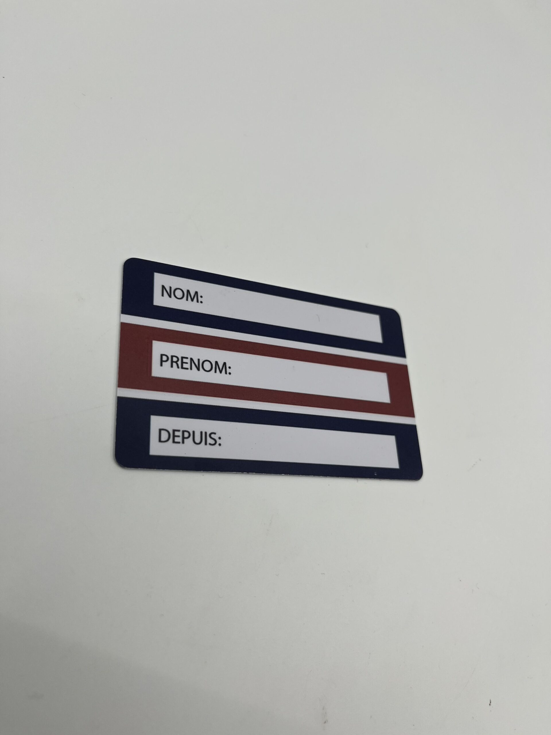 Cartes de membres verso