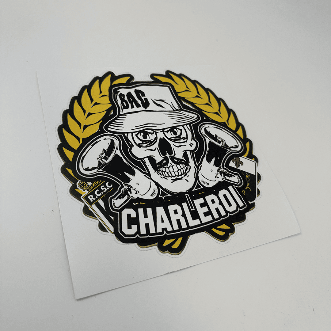 Sticker détouré brigade acharnée Charleroi