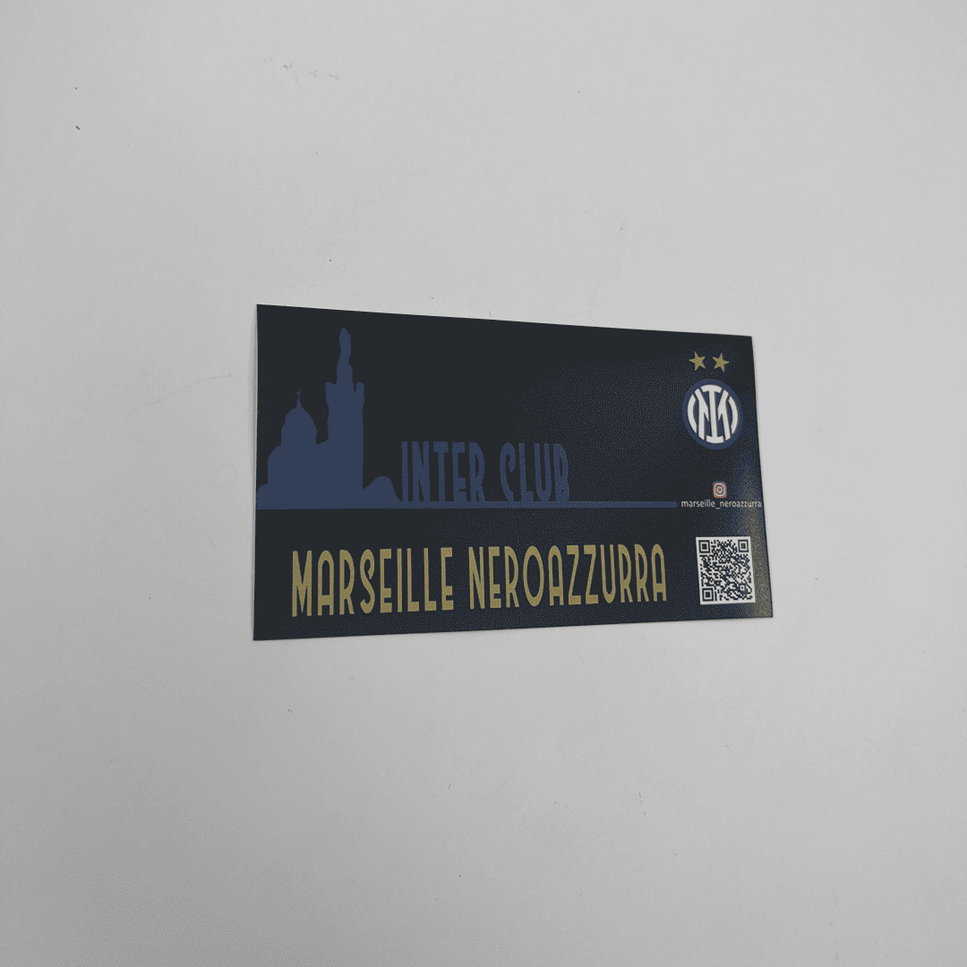 Autocollant rectangle Marseille Neroazzurra