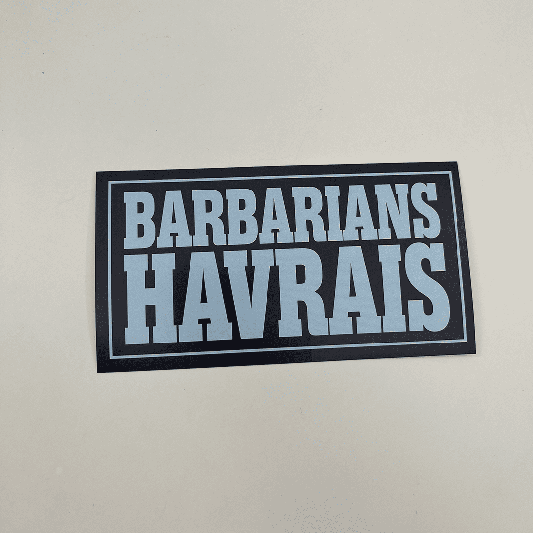 Autocollant rectangle barbarians havrais